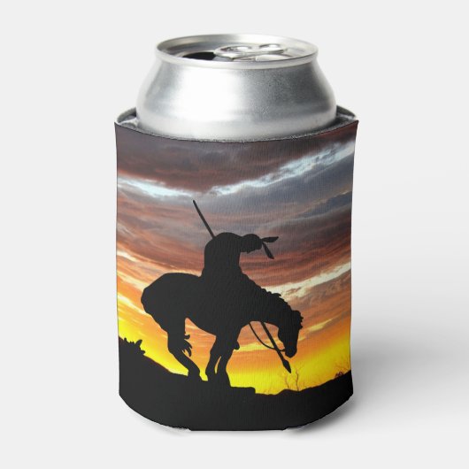 Verbluffende zonsondergang met einde van het pad s blikjeskoeler (Blikje Voorkant)