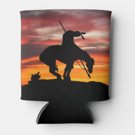 Verbluffende zonsondergang met einde van het pad s blikjeskoeler