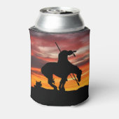 Verbluffende zonsondergang met einde van het pad s blikjeskoeler (Blikje Achterkant)