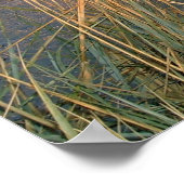 Verbluffende zonsondergang met zwart Zee Poster (Hoek)