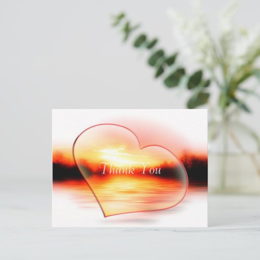 Verbluffende zonsondergang voeg je foto toe Dank j Briefkaart (Staand voorkant)