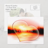 Verbluffende zonsondergang voeg je foto toe Dank j Briefkaart (Voorkant / Achterkant)