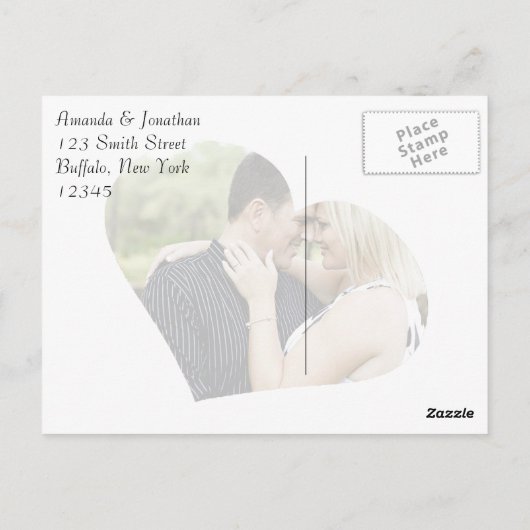 Verbluffende zonsondergang voeg je foto toe Dank j Briefkaart (Achterkant)