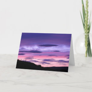 Verbluffende Zonsondergang Wolk Illusie Alien Inva Kaart