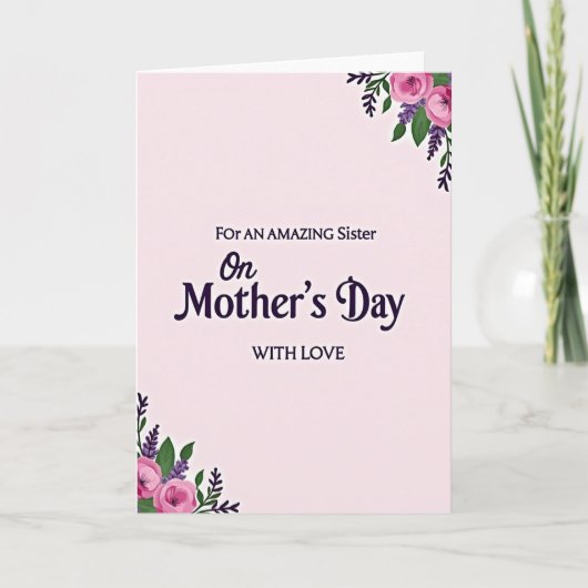 Verbluffende Zusters Dag Bouquet Kaart (Voorkant)