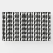 Verbluffende zwart-wit Abstracte Stippen achtergro Spandoek (Horizontaal)