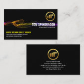 Verbluffende zwarte bliksem Deejay DJ Visitekaartje (Voorkant / Achterkant)