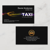 Verbluffende zwarte bliksem-TAXI-service Visitekaartje (Voorkant / Achterkant)