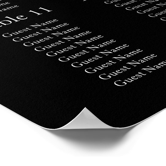 Verbluffende zwarte bruiloft poster (Hoek)