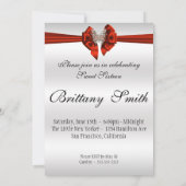 Verbluffende zwarte Damask en Butterfly Sweet Sixt Kaart (Achterkant)