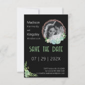 Verbluffende zwarte Eucalyptus Fab Sla de datumfot Save The Date (Voorkant)