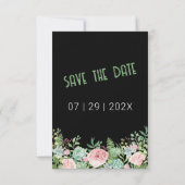 Verbluffende zwarte Eucalyptus Fab Sla de datumfot Save The Date (Achterkant)