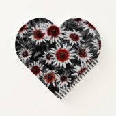 Verbluffende zwartogige Susans hart spiraal Notiti Notitieboek (Achterkant)