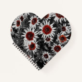 Verbluffende zwartogige Susans hart spiraal Notiti Notitieboek (Voorkant)