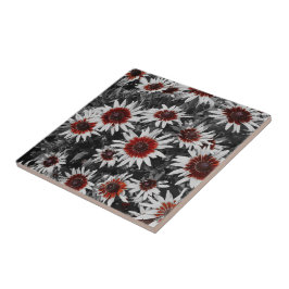 Verbluffende zwartogige Susans keramische Tegel Tegeltje