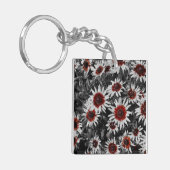 Verbluffende zwartogige Susans Sleutelhanger (Voorkant Links)