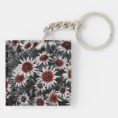 Verbluffende zwartogige Susans Sleutelhanger (Achterkant)