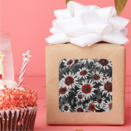 Verbluffende zwartogige Susans Vierkante Sticker