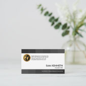 Verbluffende zwartwitgrijze tapes visitekaartje (Staand voorkant)