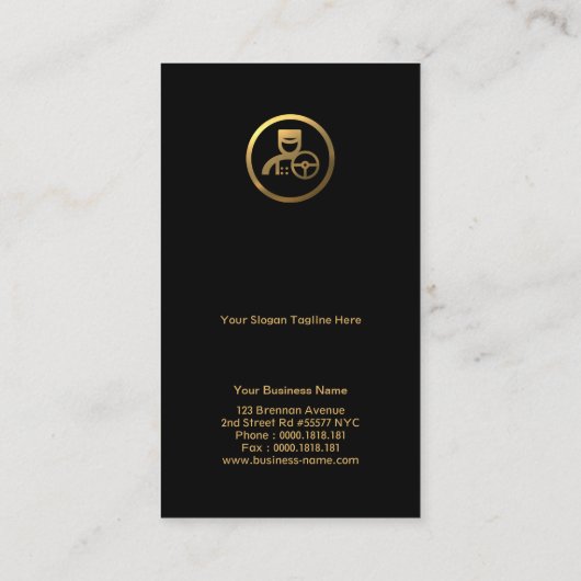 Verbluffer gouden strepen Lijst Visitekaartje (Achterkant)