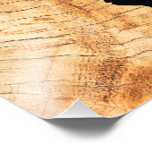 Verblufte vrouwenprofiel - Hout Foto Afdruk (Hoek)