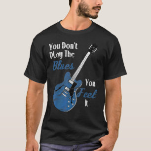 Verblukt muziekgitarist je speel niet de verblinde t-shirt