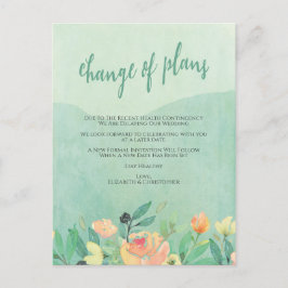 Verbod annuleringen Veranderen plannen uitgesteld Briefkaart