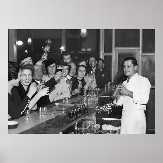 Verbod, Bar Cart, Zwart-wit  Poster (Voorkant)