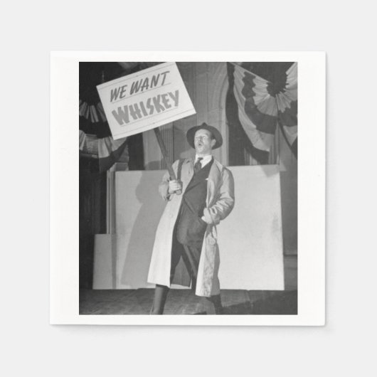 verbod bier,  retro1930 servet (Voorkant)