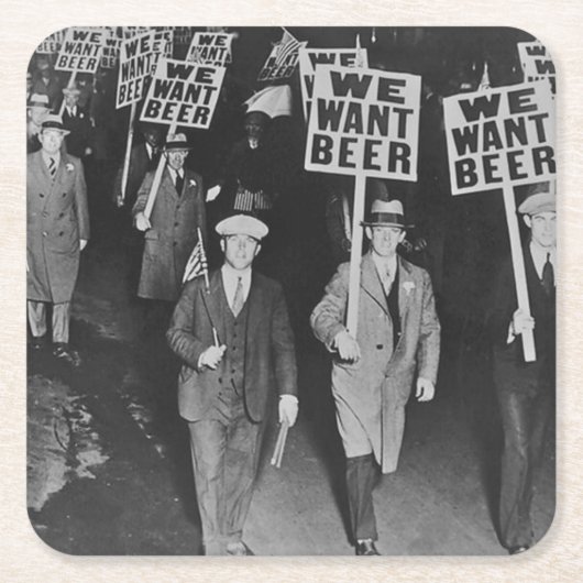 Verbod Bier, we willen Bier 1920 Kartonnen Onderzetters (Voorkant)