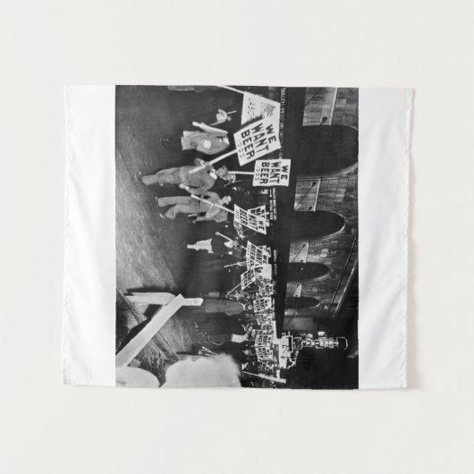  Verbod Bier, we willen Bier, Historisch Wandkleed (Voorkant (horizontaal))