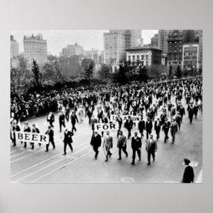 Verbod Bier, we willen Bier Verbod Poster