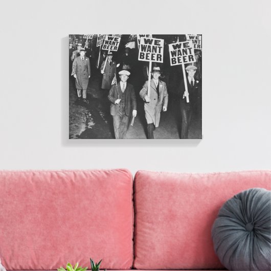  Verbod Bier, willen wij Bier, Bierkunst Canvas Afdruk (Insitu (Woonkamer))