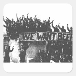  Verbod Bier zwart-wit 1920 Vierkante Sticker