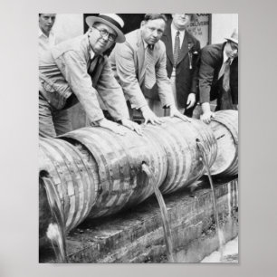  verbod Bootlegger Beer Alcohol Dumping Poster