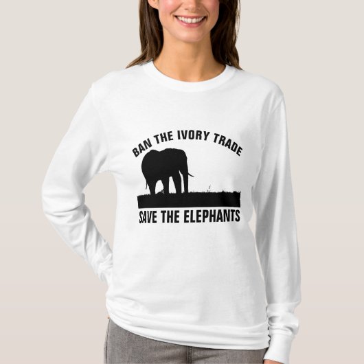 VERBOD DE GEHEUGENHANDEL, SLUIT DE ELEPHANTS T-shi T-shirt (Voorkant)