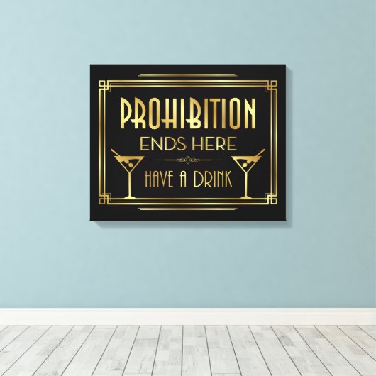 VERBOD EINDIGT HIER Canvas Teken (Insitu (Houten vloer))