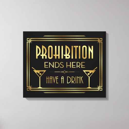 VERBOD EINDIGT HIER Canvas Teken (Voorkant)