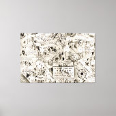 Verbod Era Harlem, New York Speakeasy Map Canvas Afdruk (Voorkant)