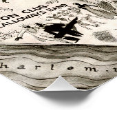 Verbod Era Harlem, New York Speakeasy Map Perfect Poster (Hoek)