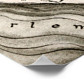 Verbod Era Harlem, New York Speakeasy Map Poster (Hoek)