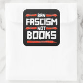 VERBOD FASCISME NIET BOEKEN VIERKANTE STICKER (Tas)