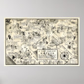 VERBOD HARLEM NIGHTLIFE MAP 1926 POSTER (Voorkant)
