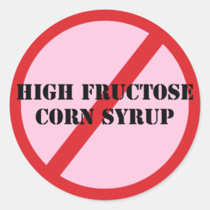 Verbod hoge fructose corn Syrup sticker