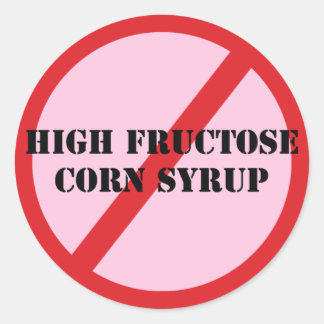 Verbod hoge fructose corn Syrup sticker