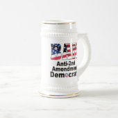 Verbod op anti-2e amendement-Democraten Beer Stein Bierpul (Voorkant rechts)