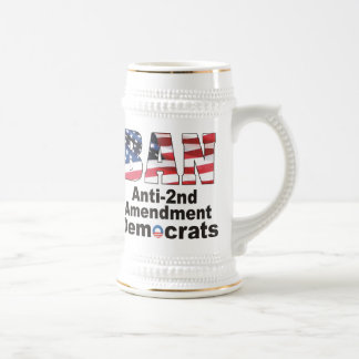 Verbod op anti-2e amendement-Democraten Beer Stein Bierpul