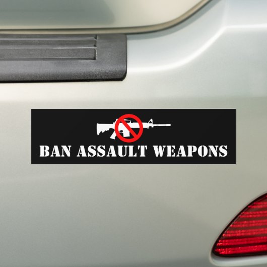 Verbod op asfaltwapens bumpersticker (Op auto)