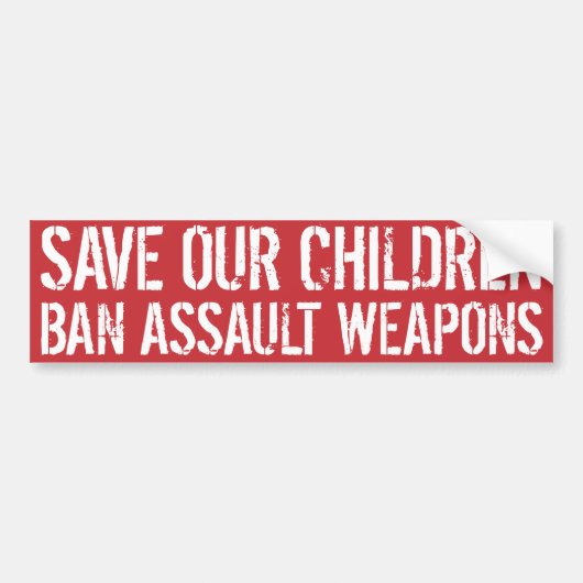 Verbod op asfaltwapens bumpersticker (Voorkant)