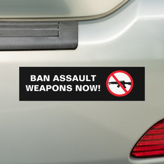 Verbod op asfaltwapens bumpersticker (Op auto)